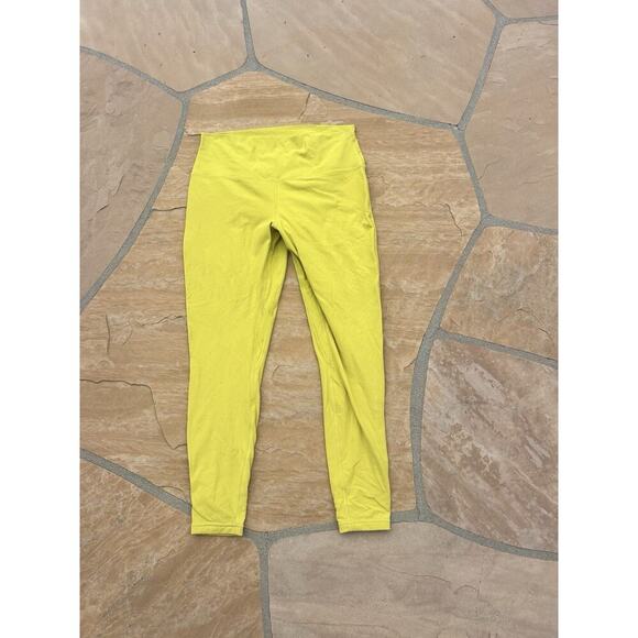 Lululemon Align Pant 25” Yellow Pear Size 14 double lined - Picture 1 of 3